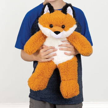 18" Oh So Soft Fox - Front view of red Fox with model
