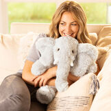 18" Oh So Soft Elephant - Front view of seated gray Elephant with model image number 1