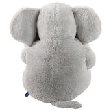 4' Cuddle Elephant - Back view of seated grey plush elephant with tail image number 4
