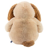 4' Cuddle Puppy - Back view of seated tan plush puppy with brown tail image number 3