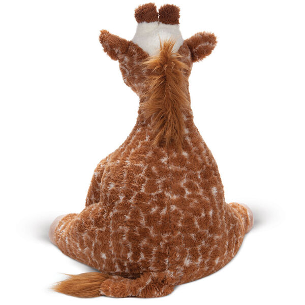 3 1/2' Gentle Giant Giraffe - Back view of seated soft giraffe with tail image number 4