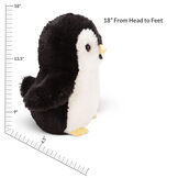 18" Oh So Soft Penguin - Side view of Black and white plush penguin with measurement of 18" Head to Taill image number 3