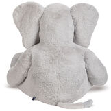 6' Giant Cuddle Elephant - Back view of seated grey plush elephant with tail image number 5