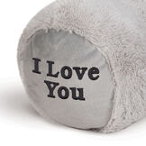 6' Giant Cuddle Elephant - Close up of personalization on the foot pad, "I Love You". image number 3