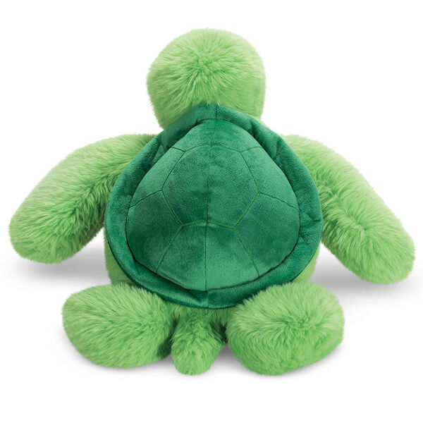 18" Oh So Soft Turtle- Back view of green and yellow turtle with tail image number 2