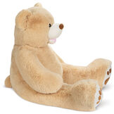 4' Bubba The Teddy Bear - Side view of tan bear with ivory muzzle and embroidered foot pads image number 6