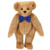 15" Classic Bow-Tie Bear - Standing jointed bear dressed in velvet bow tie - Honey brown fur image number 3