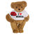 15" I HEART You Personalized T-Shirt Bear with Roses